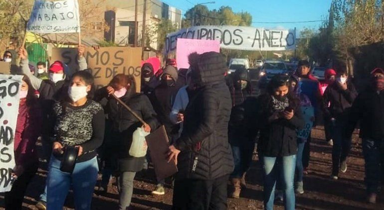 Desocupados realizaron una protesta en Añelo