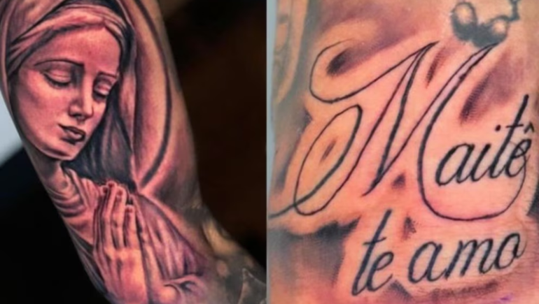 El ex futbolista del Real Madrid se tatuó el nombre de una bebé de la que