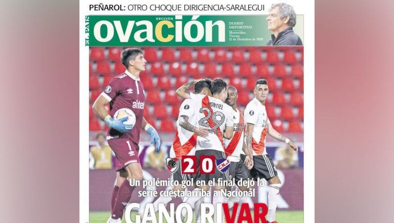 Ganó Rivar, la polémica tapa del diario deportivo más famoso de Uruguay