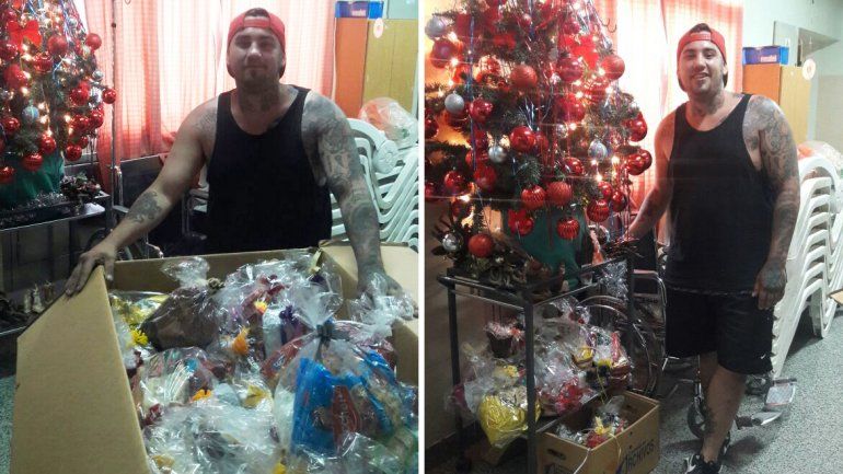 Guerra de bombitas: entregaron alimentos donados a los chicos internados