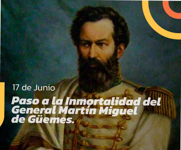 El lunes 17 de junio es feriado por conmemorarse el Paso a la Inmortalidad de General Martín Miguel de Güemes. Foto: Google.