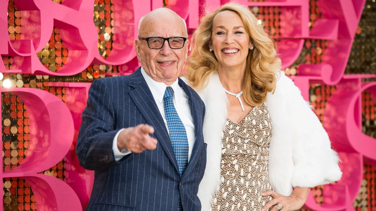 Rupert Murdoch y su cuarta esposa, Jerry Hall. Rupert Murdoch y su cuarta esposa, Jerry Hall.