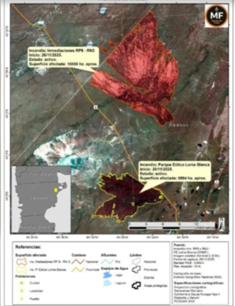 El mapa de la zona afectada por las llamas, que se expandieron de una forma que sorprendió hasta a los bomberos más experimentados. El mapa de la zona afectada por las llamas, que se expandieron de una forma que sorprendió hasta a los bomberos más experimentados.