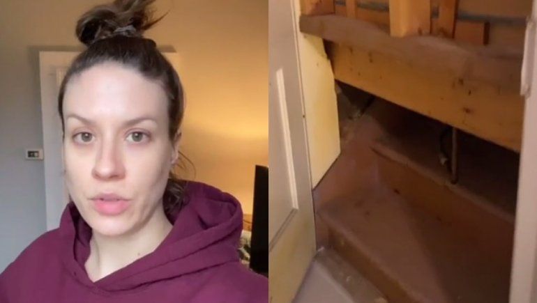 TikTok: se mudó a una casa de 148 años de antigüedad y descubrió un pasadizo oculto.