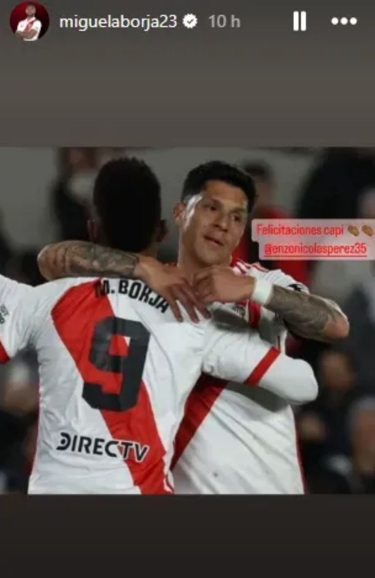 La foto de Miguel Borja con Enzo Pérez La foto de Miguel Borja con Enzo Pérez