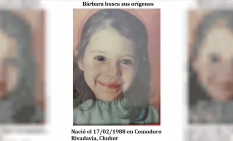 Bárbara Fandiño busca sus orígenes y su posteo en las redes tuvo fuerte repercusión en Comodoro Rivadavia. 