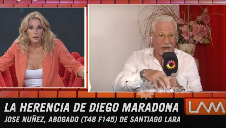 El abogado de Santiago Lara, supuesto hijo de Maradona, la pasó mal en Los Ángeles de la Mañana
