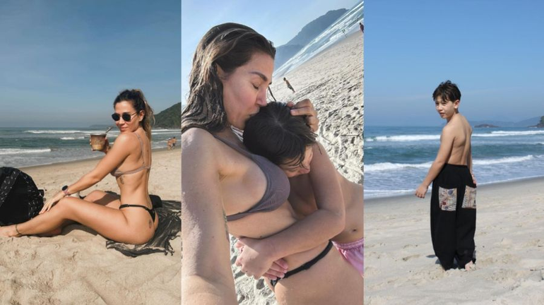 Jimena Barón y su hijo Morrison en Brasil. Jimena Barón y su hijo Morrison en Brasil.