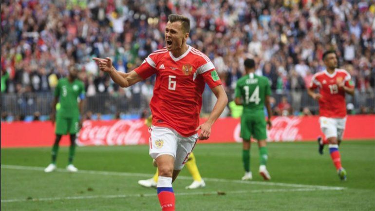Rusia goleó a Arabia Saudita en la apertura del Mundial