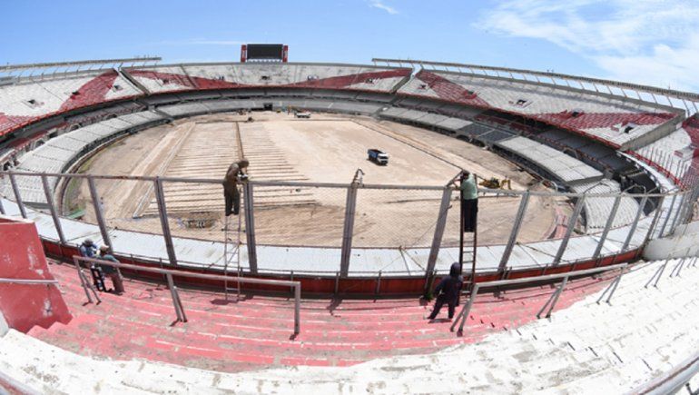 Monumental de River en proceso de remodelación.