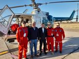 Figueroa y Galuccio conocieron el helicóptero medivac.