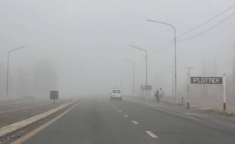 Niebla muy densa, el temporal de nieve complica la circulación en rutas de Neuquén