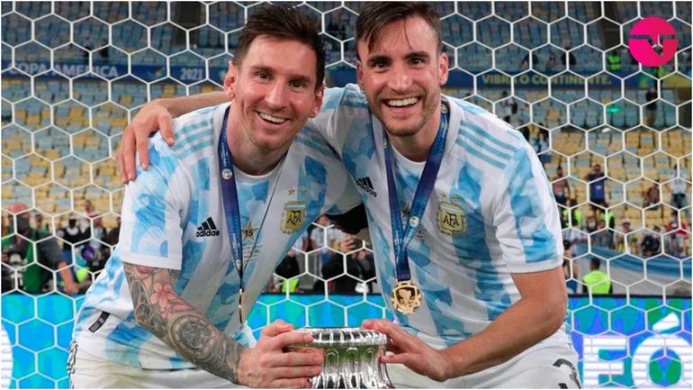 Lionel Messi y Nicolás Tagliafico Lionel Messi y Nicolás Tagliafico