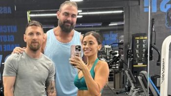 la foto: asi es el profesor gigante de gym de lionel messi la foto: asi es el profesor gigante de gym de lionel messi
