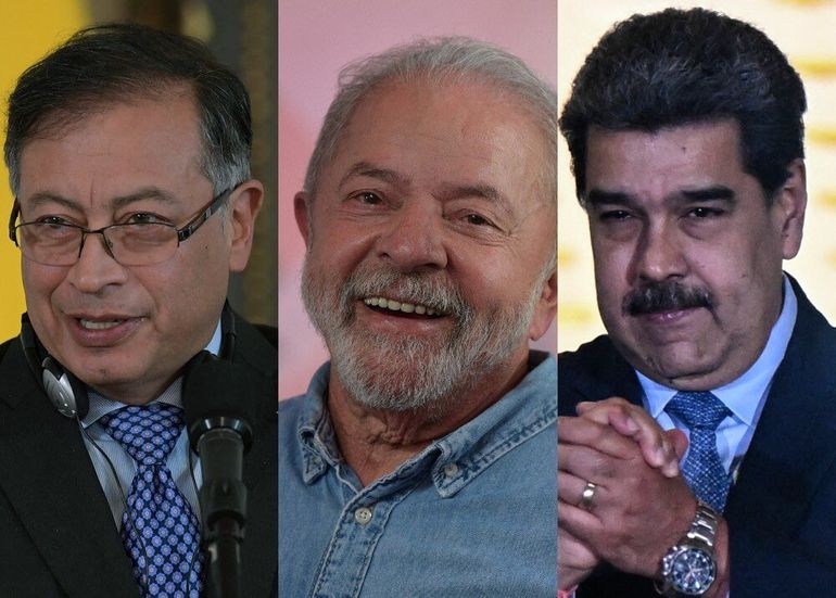 Los presidentes Gustavo Petro, Lula da Silva y Nicolás Maduro. Los presidentes Gustavo Petro, Lula da Silva y Nicolás Maduro.