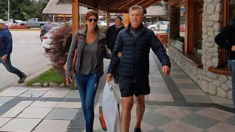 Macri, con las últimas compras para Nochebuena en Villa la Angostura