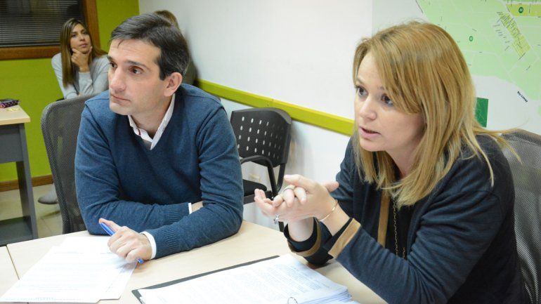 Los concejales&nbsp;Marcelo Marchetti y María Eugenia Ferraresso.