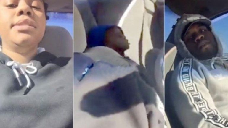 La mujer conducía el auto y filmaba el paseo por Facebook Live. Un auto se les cruzó en el camino