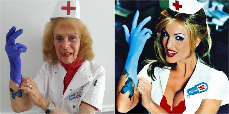 Adultos mayores de un geriátrico a las portadas de los discos