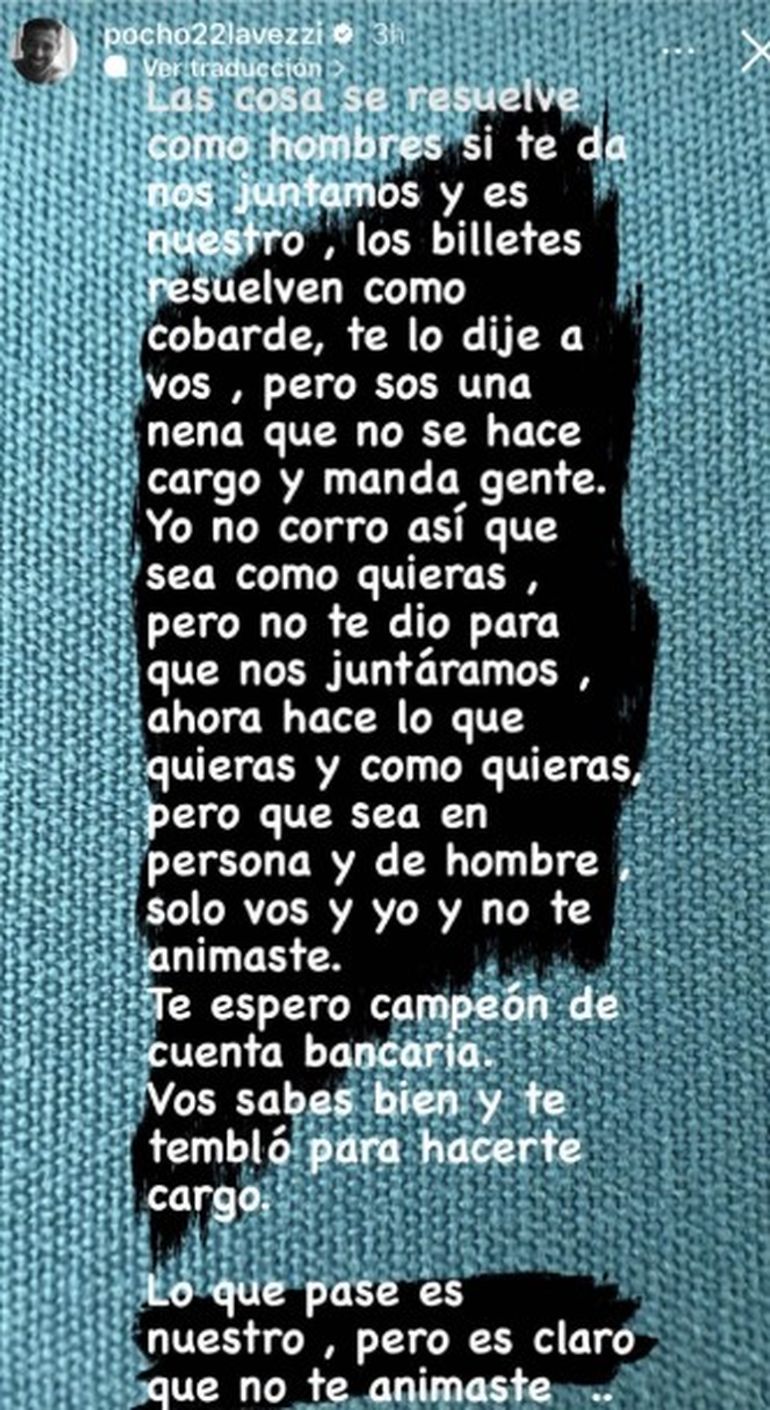 El picante posteo de El Pocho Lavezzi que generó sorpresa en sus seguidores. El picante posteo de El Pocho Lavezzi que generó sorpresa en sus seguidores.