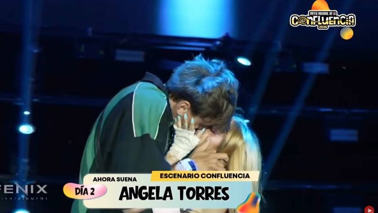 Fiesta de la Confluencia 2026: el inesperado y tremendo beso entre Ángela Torres y Marcos Giles en Neuquén