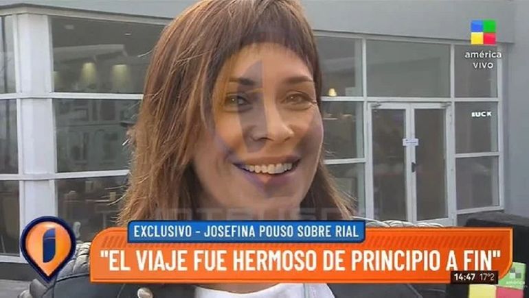 Josefina Pouso confirmó el romance con Rial: No hay nada que ocultar