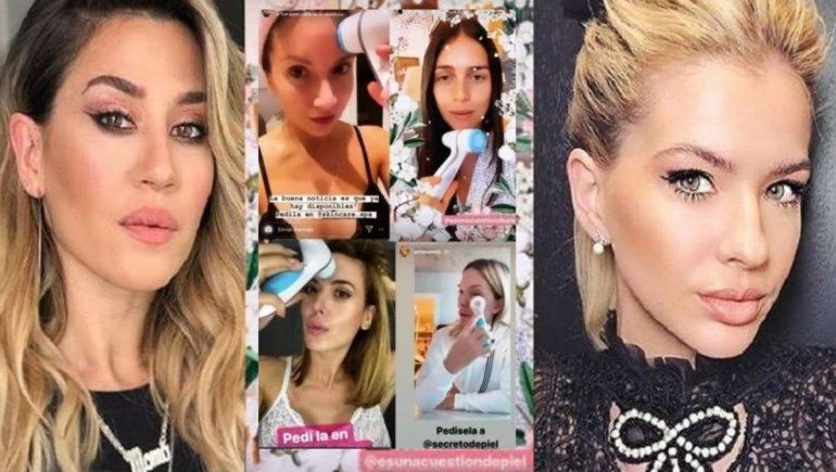 El escándalo de la maquinita facial enfrenta a la China Suarez y Jime Barón con otras famosas