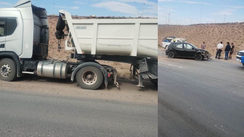 Demoras en el tránsito en Ruta 7 tras un choque entre un auto y dos camiones | LM Neuquen Demoras en el tránsito en Ruta 7 tras un choque entre un auto y dos camiones
