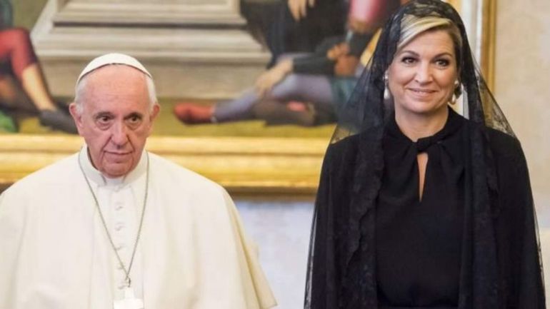 Máxima Zorreguieta y el Papa Francisco