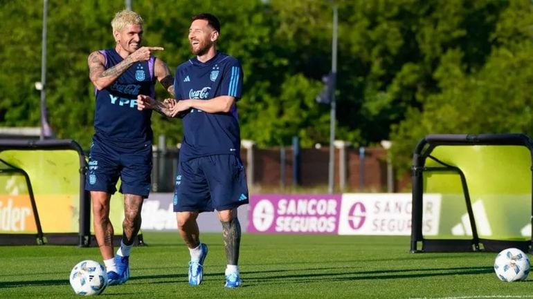 Lionel Messi y Rodrigo De Paul Lionel Messi y Rodrigo De Paul