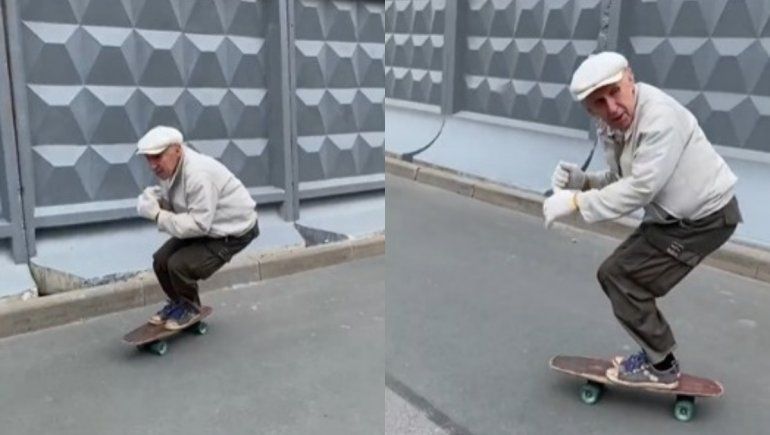 Instagram: abuelo de 73 años se luce con la patineta como skate.