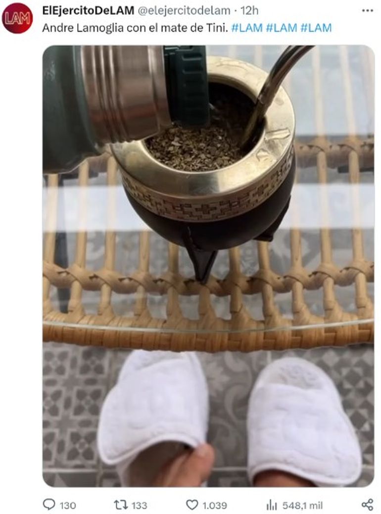 La imagen capturada por El Ejército de LAM del video que subió Lamoglia a sus historias de Instagram.
