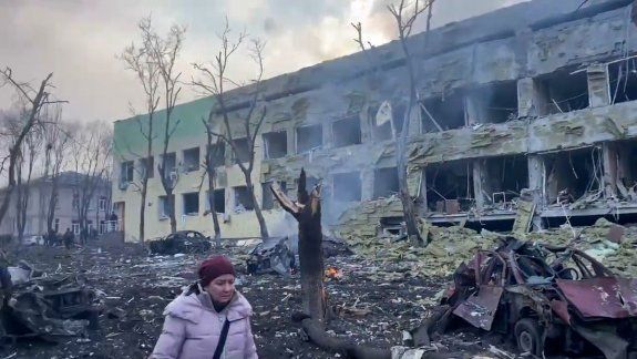 Así quedó un hospital después de ser bombardeado por Rusia