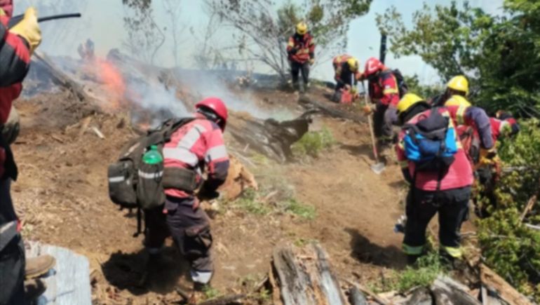 En el momento más crítico del incendio