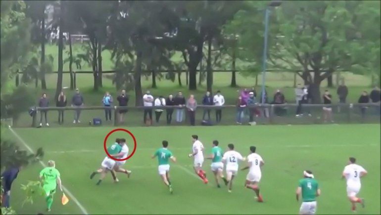 Escalofriante video: la jugada donde el rugbier se golpeó y murió