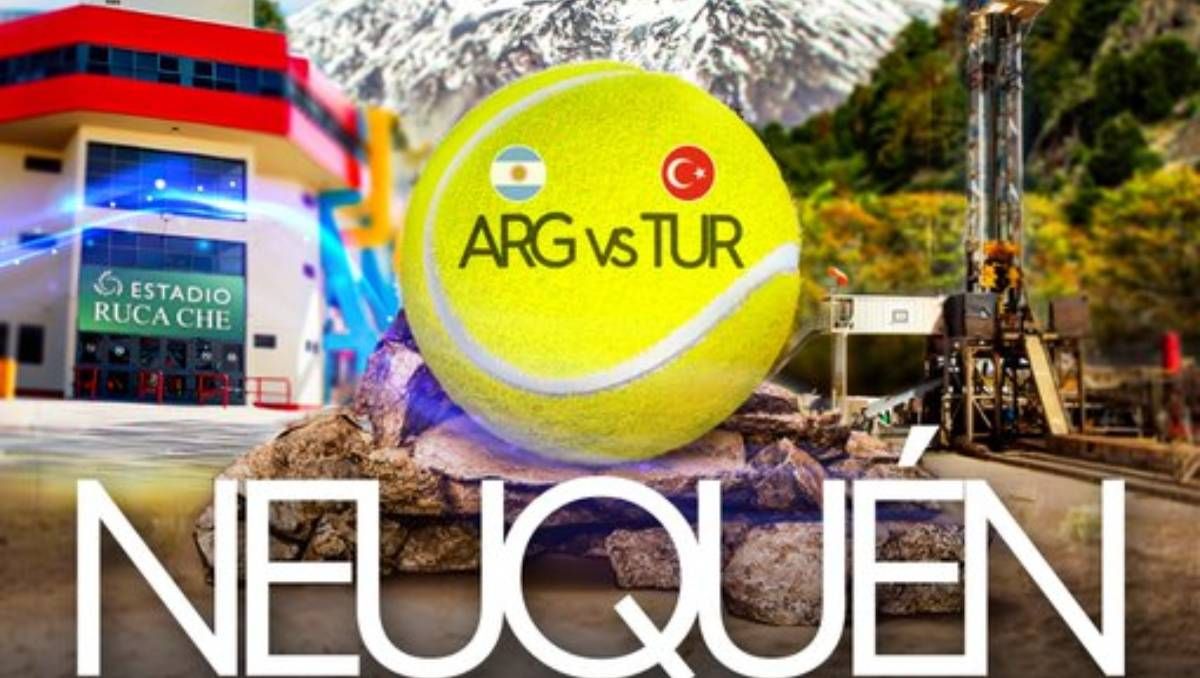 Argentina vs. Turquía por la Copa Davis en Neuquén.