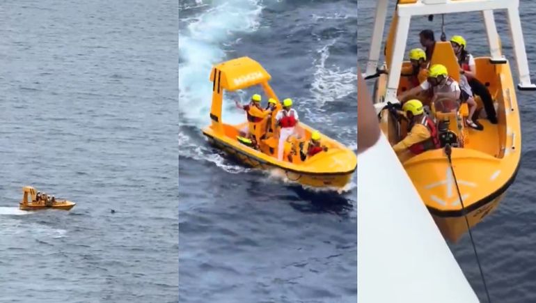 Una nena cayó al agua desde un crucero de Disney y su padre se arrojó al agua para salvarla.