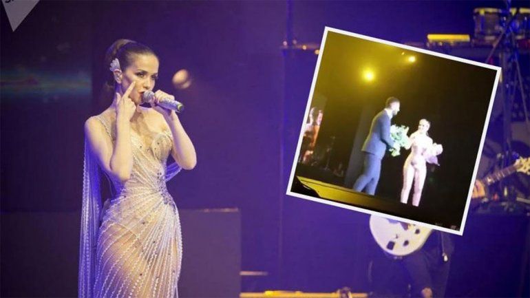 Oreiro fue sorprendida en pleno show con un pedido de casamiento