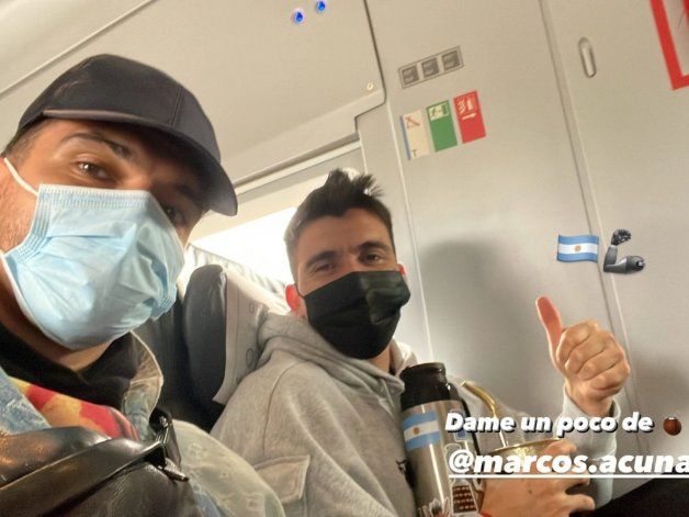 Buenas noticias para Scaloni: Acuña viajó a Madrid para acelerar la recuperación