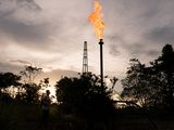 Oil and gas pipelines are pictured on the side of a road near a state-owned oil company Petroecuados plant in Lago Agrio, Ecuador May 3, 2022. Picture taken May 3, 2022. REUTERS/Santiago Arcos