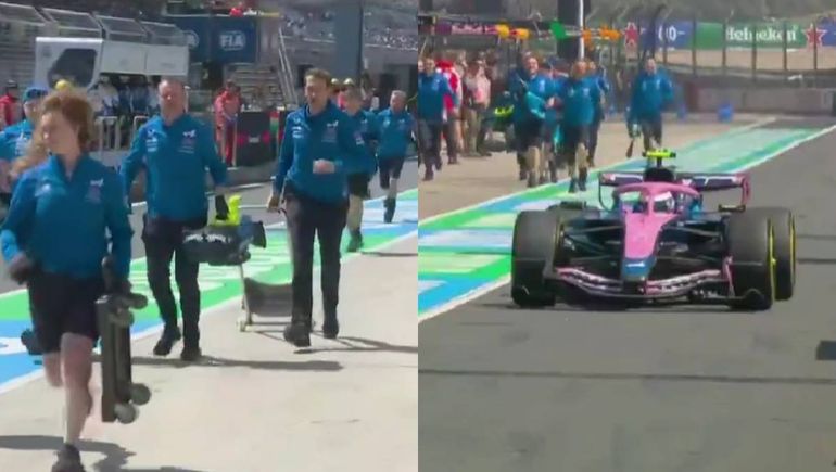 Los volvió locos: el insólito blooper de Colapinto que hizo correr a los mecánicos por el callejón de boxes