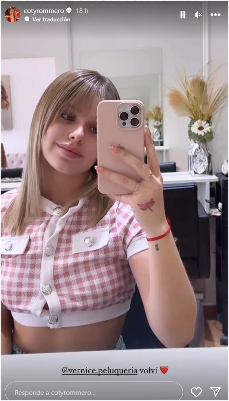 El nuevo look de Coti Romero El nuevo look de Coti Romero