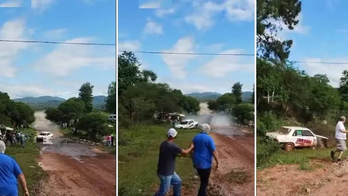 Tremendo: un auto del rally perdió el control y atropelló a espectador