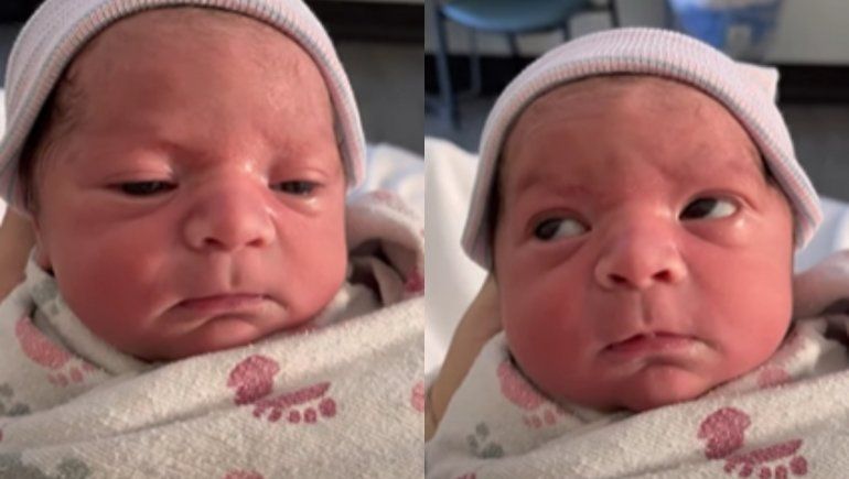 Bebé se hace viral por hacer gestos de desagrado