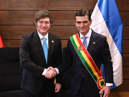 Rodrigo Paz Pereira junto a Javier Milei en Bolivia Rodrigo Paz Pereira junto a Javier Milei en Bolivia