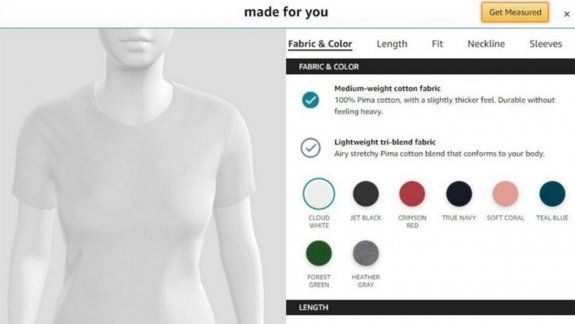 Amazon lanzó un servicio que crea ropa a medida desde un modelo virtual
