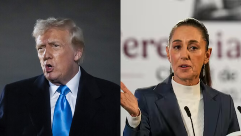 Claudia Sheinbaum y Donald Trump comienzan negociaciones por los aranceles de EE.UU a México.