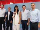 De izquierda a derecha, Pablo Cervi, Mariano Campero, Lorena Villaverde, Martín Arjol y Luis Picat.