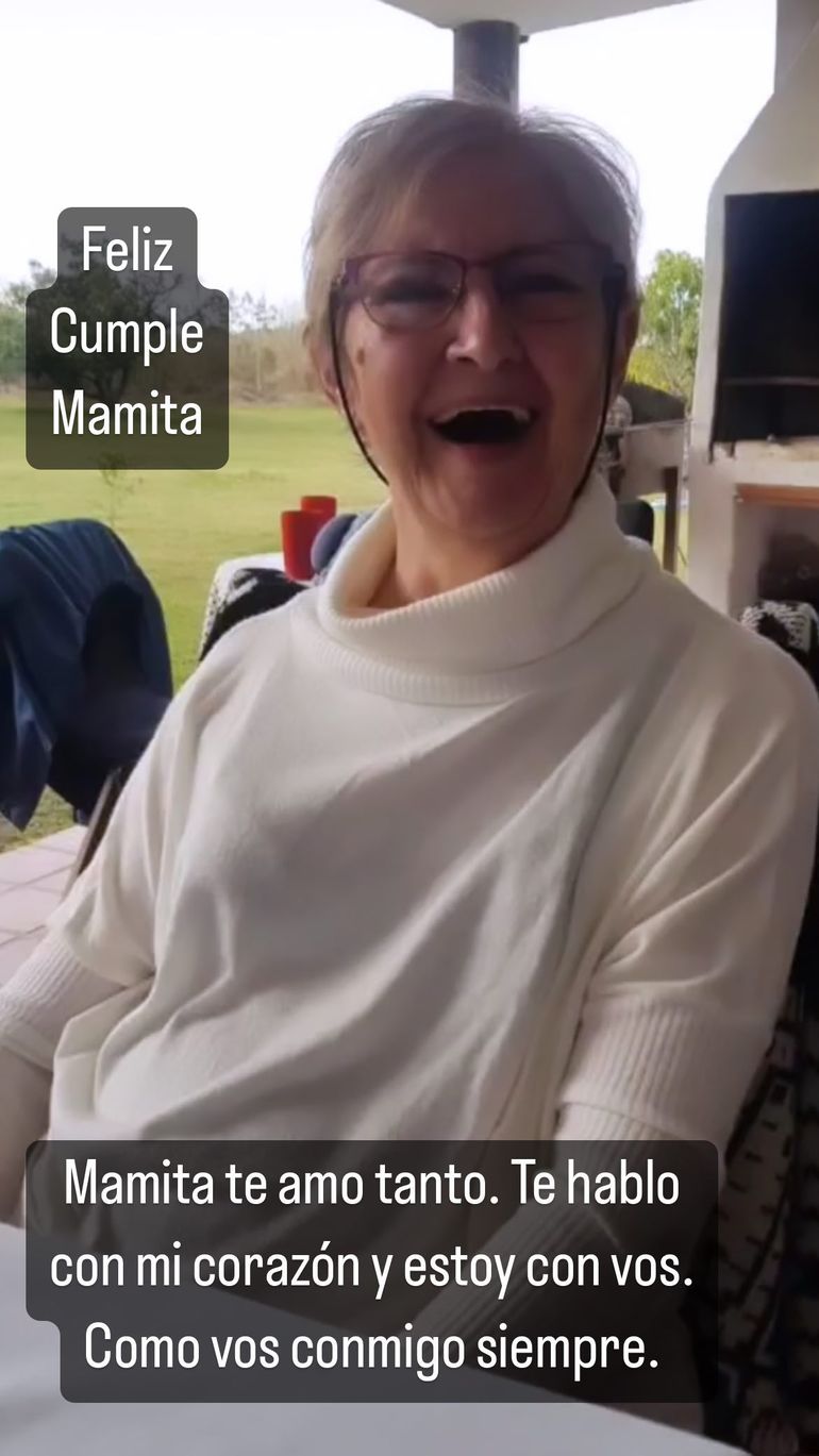 El saludo de Cristina Pérez en el último cumpleaños de su mamá El saludo de Cristina Pérez en el último cumpleaños de su mamá