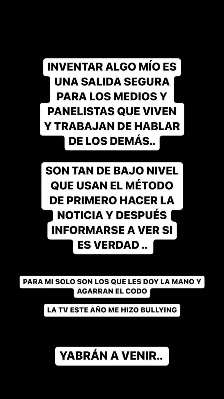 Elián Valenzuela publicó una historia de Instagram a modo de descargo con una llamativa frase final.